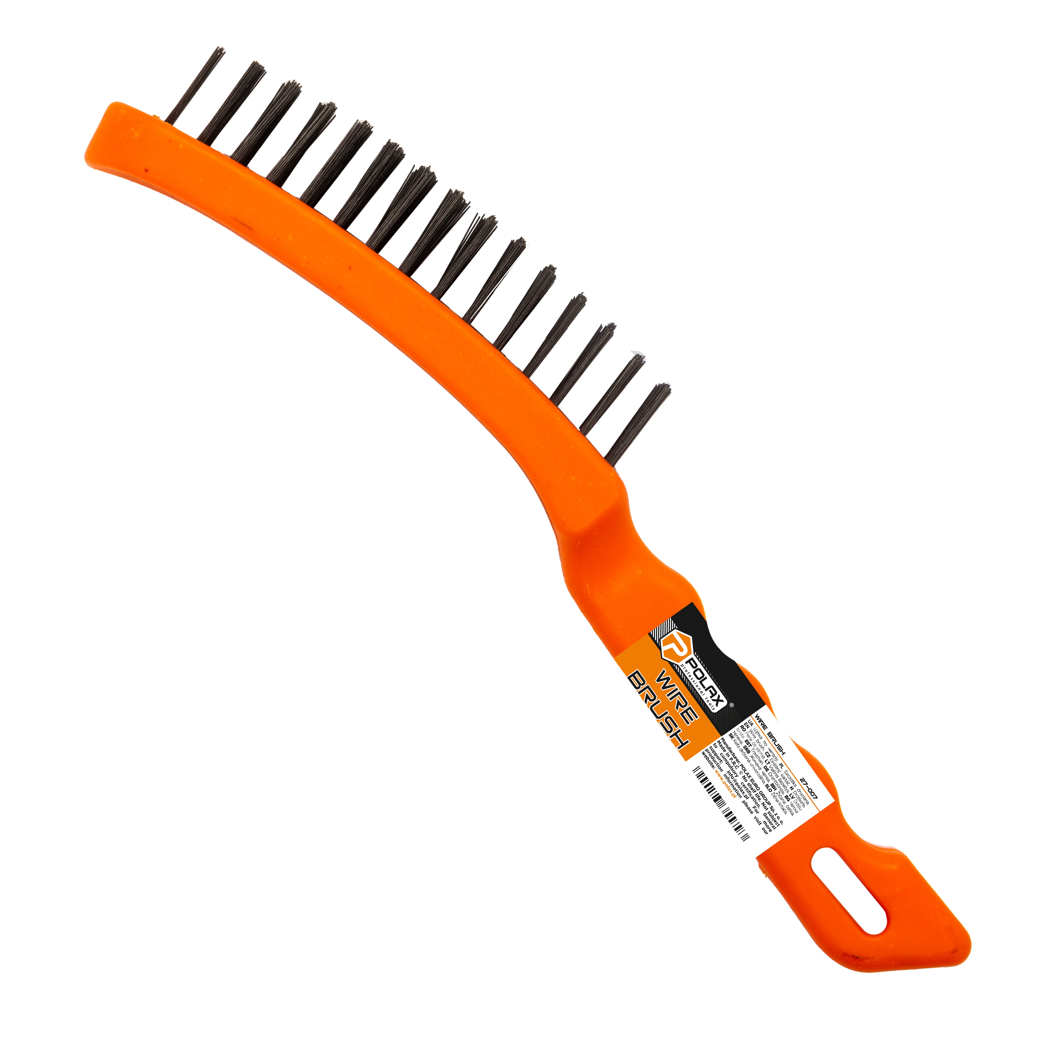 Щітка дротяна 6-ти рядна пластикова ручка, Polax